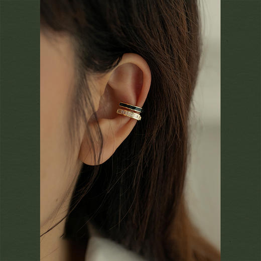 Oflye潮流饰品 新款耳夹女无耳洞法式耳骨夹时尚耳环锆石耳饰 商品图0