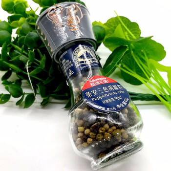 蒂安D&A 意大利进口 三色多彩胡椒粒 研磨瓶装42g 黑胡椒西餐牛排意面 商品图1