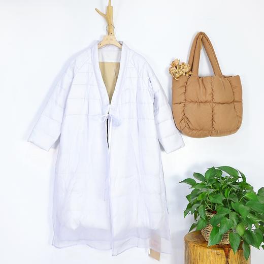 【抖音专属】中长款飘纱羽绒服（20803159碧落） 商品图0