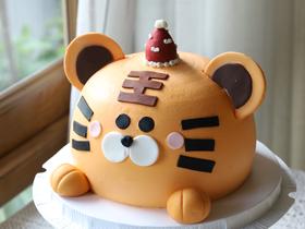 虎宝宝圆滚滚造型蛋糕（木糠冰淇淋做不到）