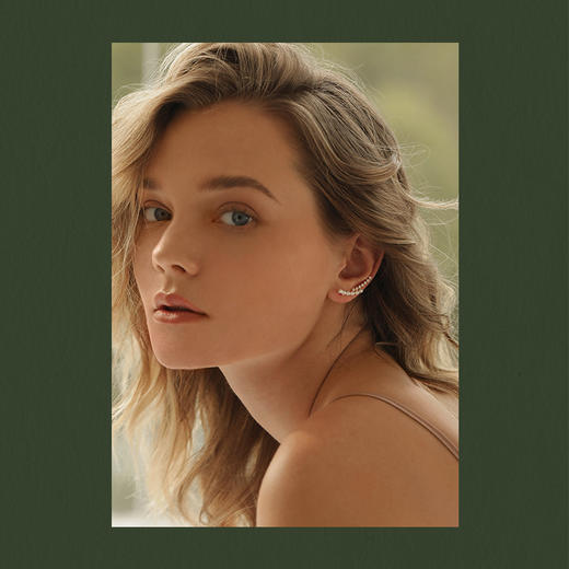 Oflye潮流饰品 珍珠耳排新款韩国气质网红耳钉小众设计感简约耳饰 商品图3