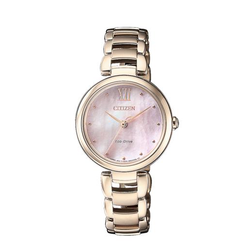 西铁城（CITIZEN）光动能女表贝母盘时尚钢带款EM0533-82Y 商品图9