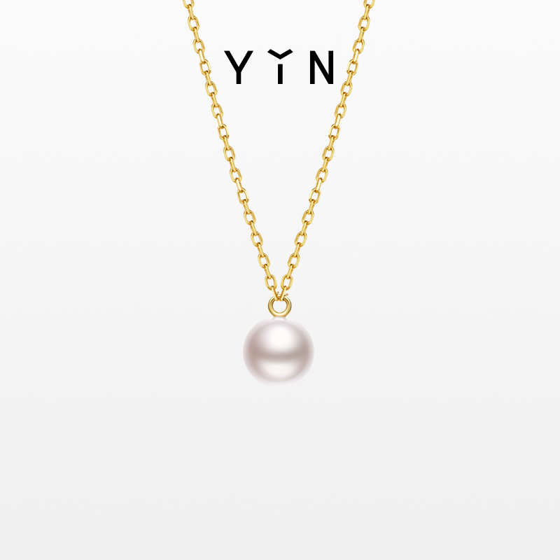 「莹」系列暖金珍珠锁骨项链