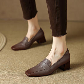 OLD A876-1aa复古英伦风小皮鞋粗跟单鞋