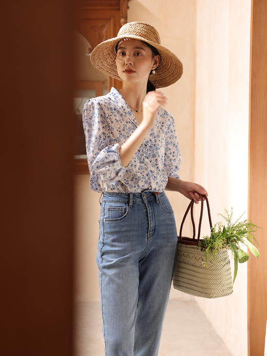 HeyDress直筒牛仔裤女夏季新款高腰显瘦弹力九分裤休闲百搭裤子 商品图3