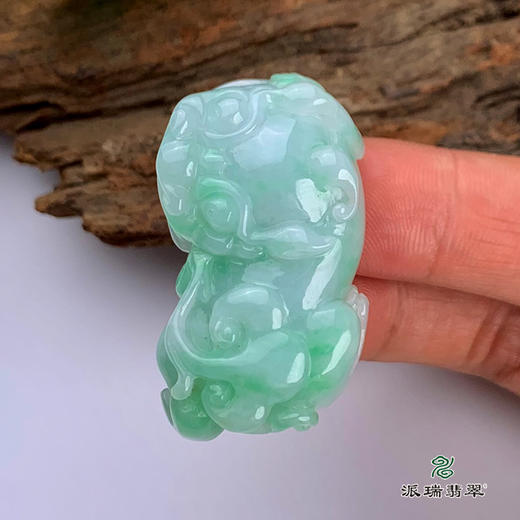 派瑞翡翠 翡翠貔貅挂件 糯种 绿色 商品图1
