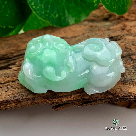 派瑞翡翠 翡翠貔貅挂件 糯种 绿色 商品图2