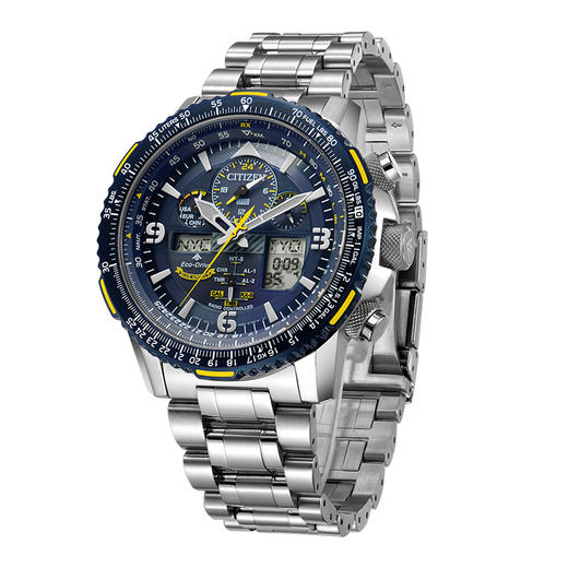 西铁城(CITIZEN)光动能多局电波男士手表空中之鹰蓝天使二代JY8078-52L 商品图1