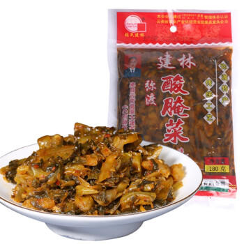 张氏建林弥渡酸腌菜180g*3袋 云南大理特产泡菜酸菜 米线调味料酸菜 商品图1