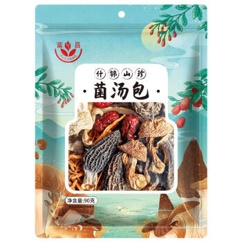 富昌 十珍菌汤包90g 姬松茸羊肚菌牛肝菌滋补炖汤料煲汤材料炖汤食材 商品图4