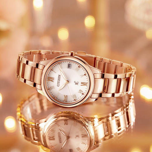 西铁城（CITIZEN）光动能女表不锈钢镀粉金色女款EO1232-56W 商品图6