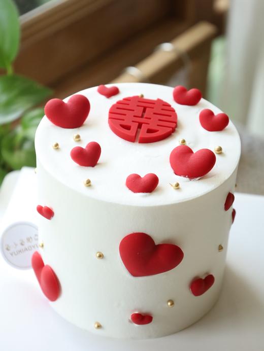 囍字爱心蛋糕（图片是4寸） 商品图1