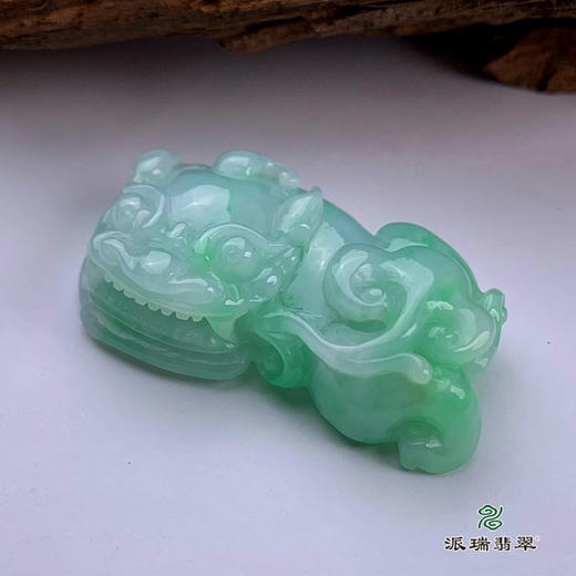 派瑞翡翠 翡翠貔貅挂件 糯种 绿色 商品图3