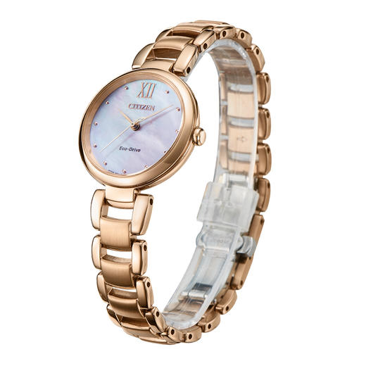 西铁城（CITIZEN）光动能女表贝母盘时尚钢带款EM0533-82Y 商品图1