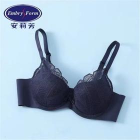 安莉芳新品性感蕾丝深V薄款大胸显小内衣侧收聚拢文胸EB00524