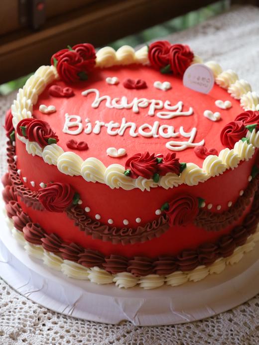 红色复古花 商品图2