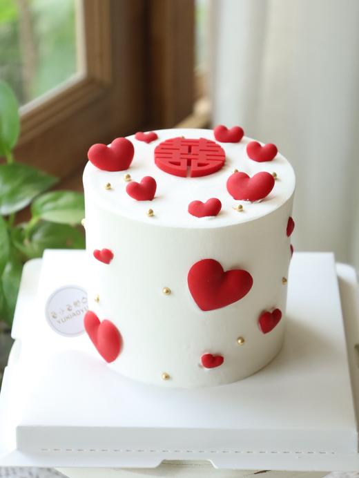 囍字爱心蛋糕（图片是4寸） 商品图3