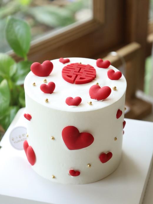 囍字爱心蛋糕（图片是4寸） 商品图0