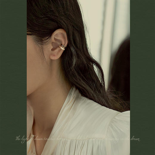 Oflye潮流饰品 新款耳夹女无耳洞法式耳骨夹时尚耳环锆石耳饰 商品图2