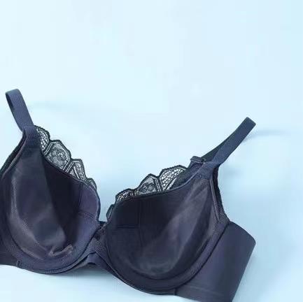 安莉芳新品性感蕾丝深V薄款大胸显小内衣侧收聚拢文胸EB00524 商品图1