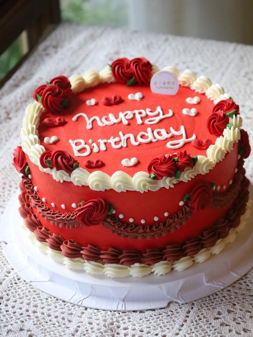 红色复古花 商品图3