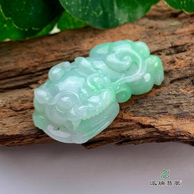 派瑞翡翠 翡翠貔貅挂件 糯种 绿色