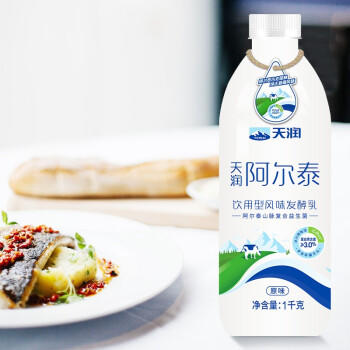 天润新疆特产 阿尔泰饮用型风味发酵乳低温酸奶 家庭装 1kg 酸奶 商品图3