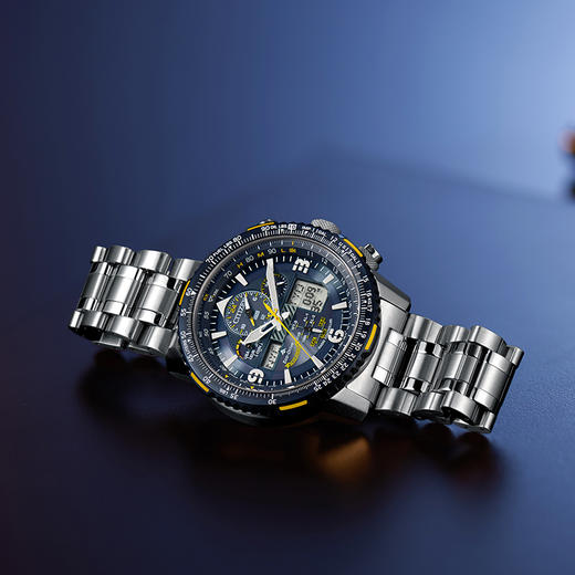 西铁城(CITIZEN)光动能多局电波男士手表空中之鹰蓝天使二代JY8078-52L 商品图4