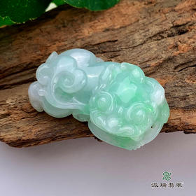 派瑞翡翠 翡翠貔貅挂件 糯种 绿色