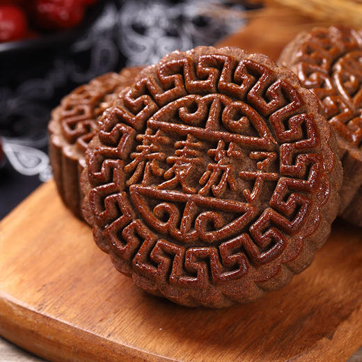 全麦荞麦月饼老式五仁月饼苏子黑麻低无蔗糖精脂卡粗粮减木糖醇杂粮 商品图6