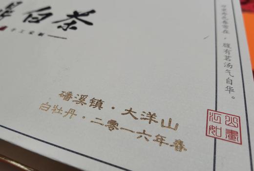 2016年春磻溪大洋山·白牡丹500克（直面茶） 商品图0