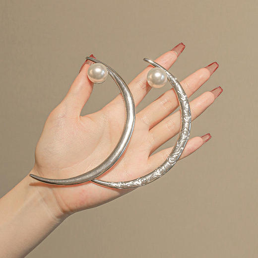 中国风上玄月簪复古半月挽发簪子女古风丸子头盘发头饰 商品图1