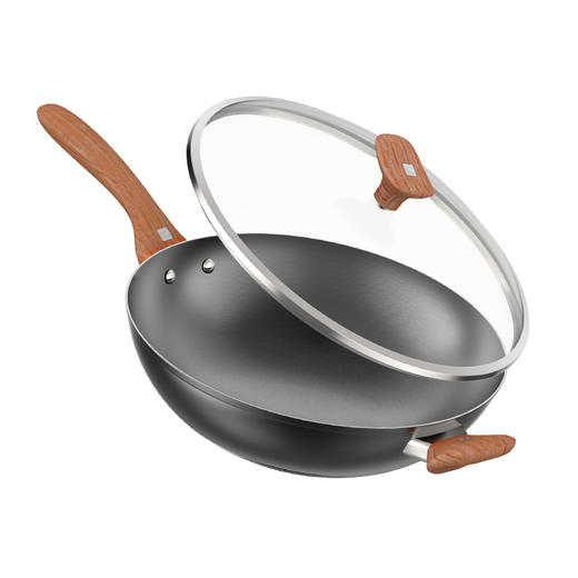 Alluflon阿路弗仑 火山系列精铁无涂层锈不了炒锅 商品图3