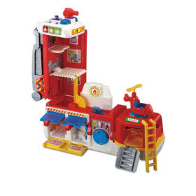 18月+ | VTech伟易达 2合1变形消防站场景过家家安全知识玩具儿童益智交通救援车玩具