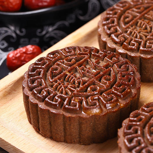 全麦荞麦月饼老式五仁月饼苏子黑麻低无蔗糖精脂卡粗粮减木糖醇杂粮 商品图5