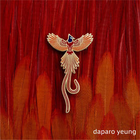 寿带鸟胸针女高档气质国潮风徽章别针装饰品生日礼物小众领针首饰