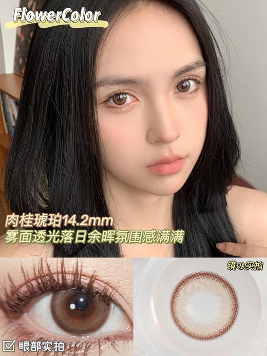 flowercolor 年抛美瞳 肉桂琥珀 直径14.2mm着色13.4mm 0-1000度（有525/575） 商品图2