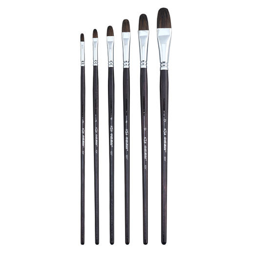 中盛画材 101单双紫花杆圆峰狼毫水粉笔水粉套装笔油画笔 商品图1