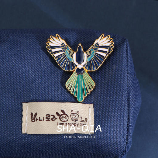 喜鹊胸针女学生衣服装饰卡通凤凰徽章创意小众设计勋章生日礼物 商品图3