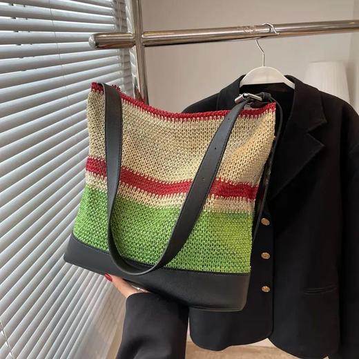 DTXB-ZF837新款潮流时尚简约气质百搭撞色单肩斜跨编织包 商品图4