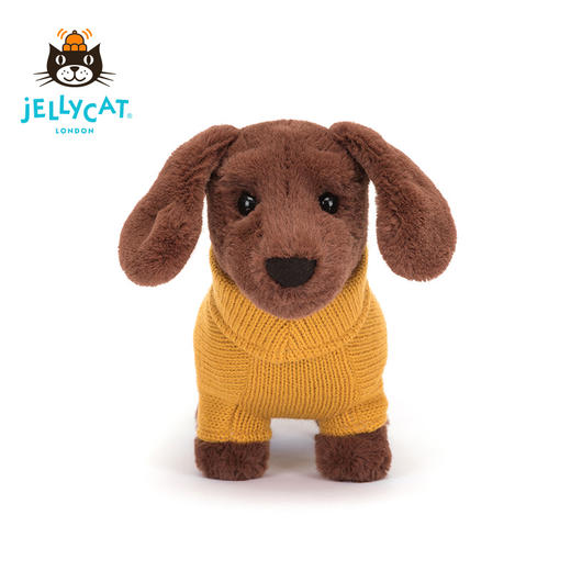 Jellycat 黄色毛线衫腊肠犬 商品图3