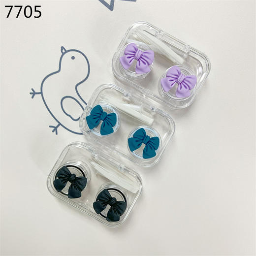 新款卡通手工diy可爱清新一开即用美瞳盒隐形眼镜盒伴侣盒 商品图5