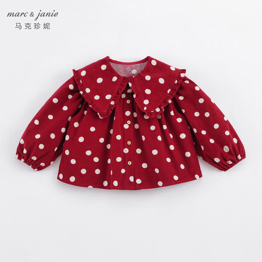 马克珍妮秋装新款 女童大翻领满底印花衬衫 儿童上衣221561 商品图2