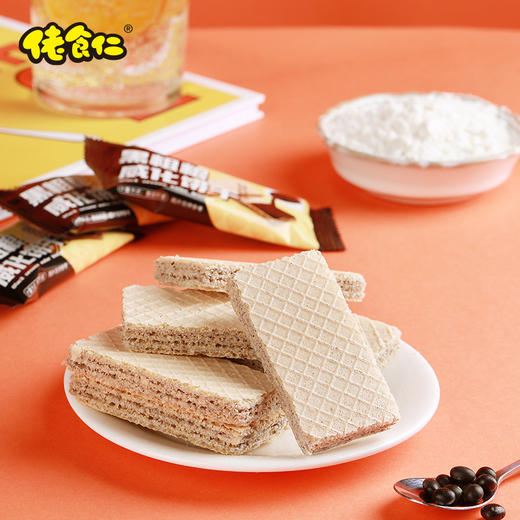 佬食仁黑粗粮威化饼200g约30包 商品图5