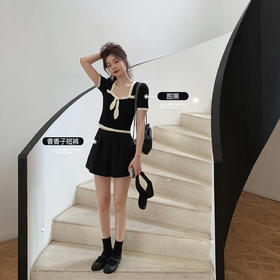 金蘑菇菇【la seine杜卡斯女孩】黑白少女气质炸街甜美风两件套