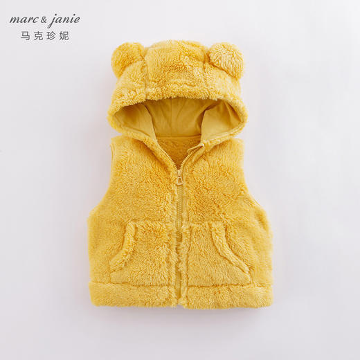 马克珍妮秋装新款 男女童双面舒棉绒连帽马甲221208 商品图3