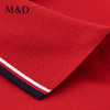 M＆D/名盾红色撞色条纹翻领商务休闲男士Polo衫短袖合身百搭T恤夏 商品缩略图1