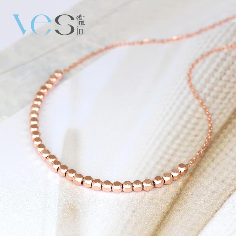 转运珠光面圆珠银925脚链