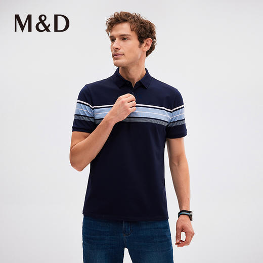 MD名盾黑科技吸湿速干降温Polo衫夏短袖男士商务桑蚕丝翻领T恤 商品图2