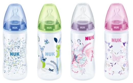NUK PCH宽口PP彩色奶瓶 成长型 300ml 硅胶圆孔M(6-18个月） 商品图0